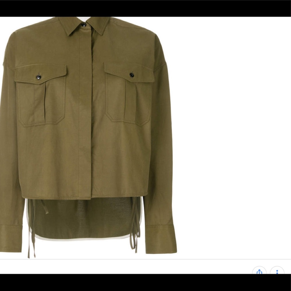 SOLD. Rag and Bone hi low army shirt